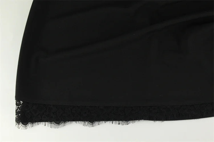 Late Night Lace Hollow Out Mini Dress