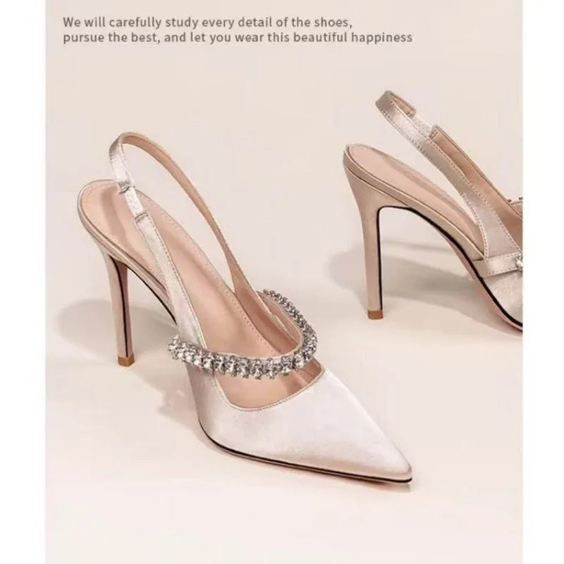 Water Diamond Pointed High-heels