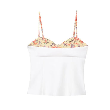 Sleeveless Print Backless Corset Top