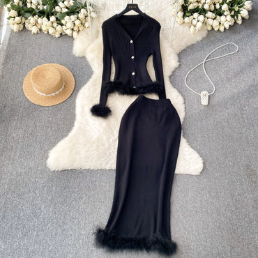 French Style Two Piece Skirt Set