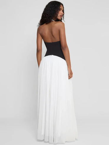 Halter Deep V Neck Backless Sexy Maxi Dress