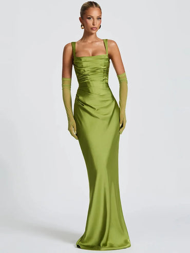 Emerald Aura Evening Gown