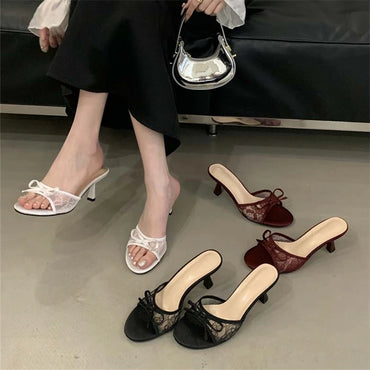 Velvet Rouge Lace Heels