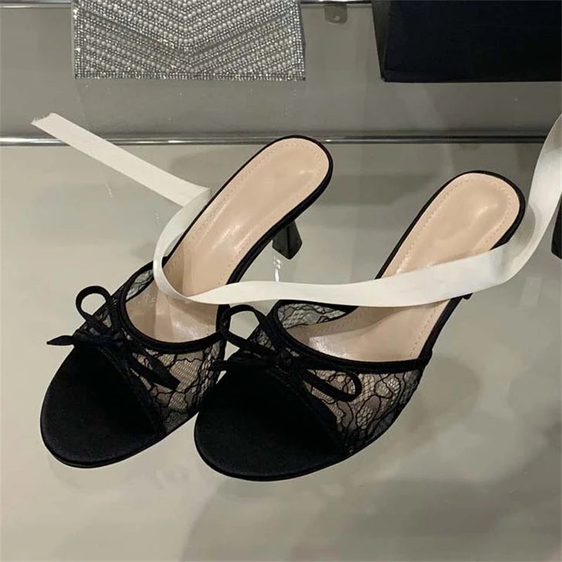 Velvet Rouge Lace Heels