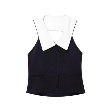 Waistcoat Backless Sleeveless Vest Tops