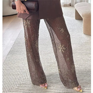 Sequin Wide Leg Pants