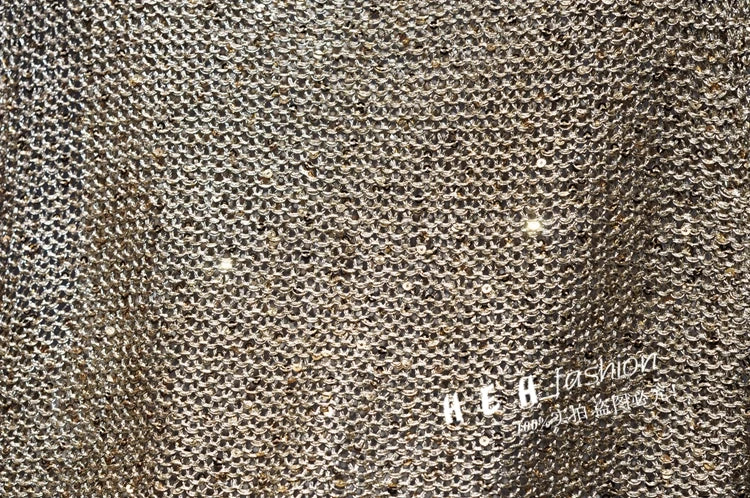 Shiny Gold Silver Knitted Tank Tops