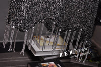 Shiny Gold Silver Knitted Tank Tops