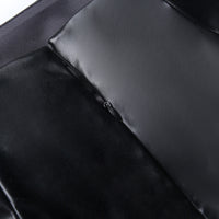 High Waist Bodycon Slit Leather Long Skirt