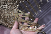 Shiny Gold Silver Knitted Tank Tops