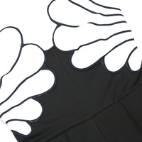 V-Neck Wide Leg  Sleeveless  Patchwork Jumpsuit