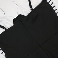 V-Neck Wide Leg  Sleeveless  Patchwork Jumpsuit