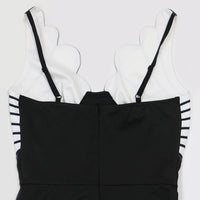 V-Neck Wide Leg  Sleeveless  Patchwork Jumpsuit