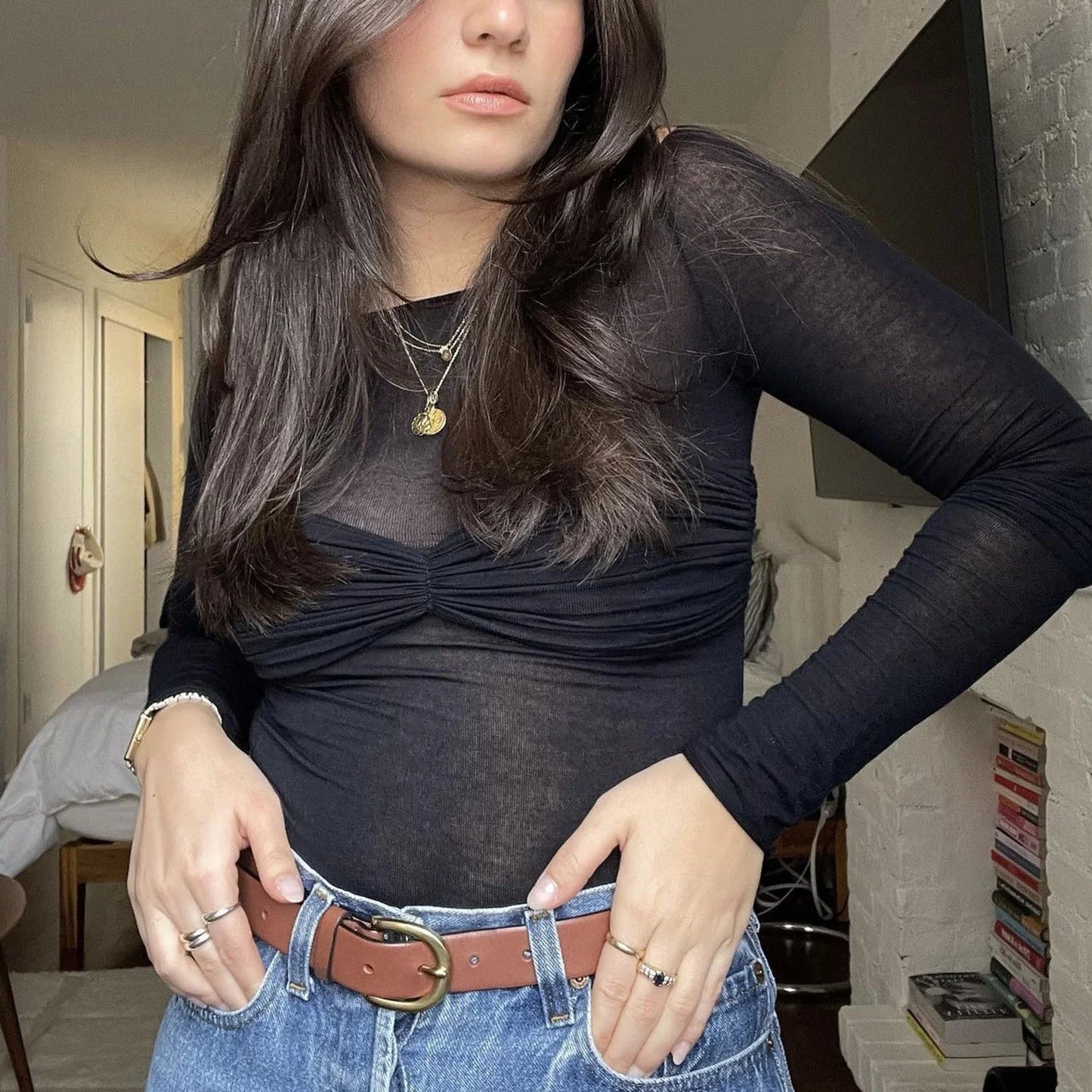 See Through Mesh Crop Top