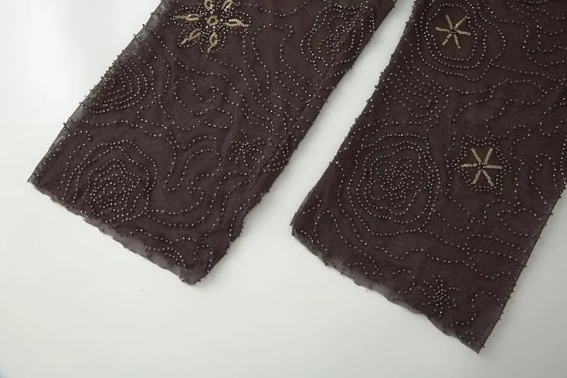 Sequin Wide Leg Pants