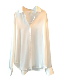 Overshirt Satin Korean Style Shirt