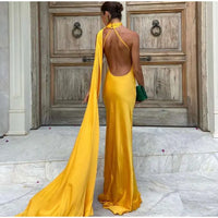 Luxe Radiance Halter Gown