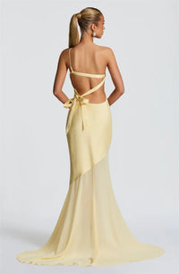 One Shoulder Backless Sexy Maxi Dress