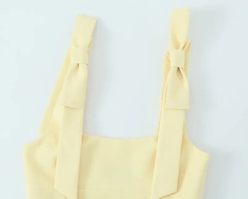 Shoulder Bow Sleeveless Top