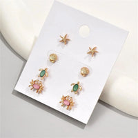 Starfish Conch Design Earring Set