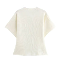 Short Sleeve Knitwear Cropped Cardigan