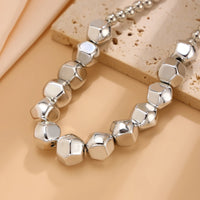 Irregular Geometric CCB Beads Choker Necklace Charm Bracelet Set