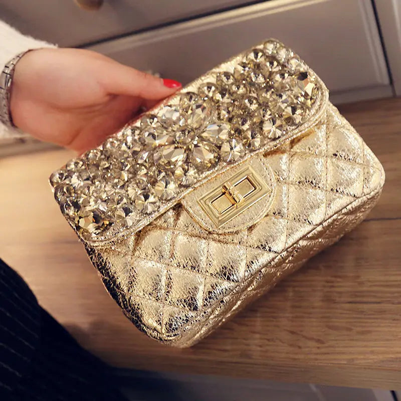 Classic Versatile High-end Diamond Lattice Bag