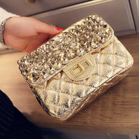 Classic Versatile High-end Diamond Lattice Bag