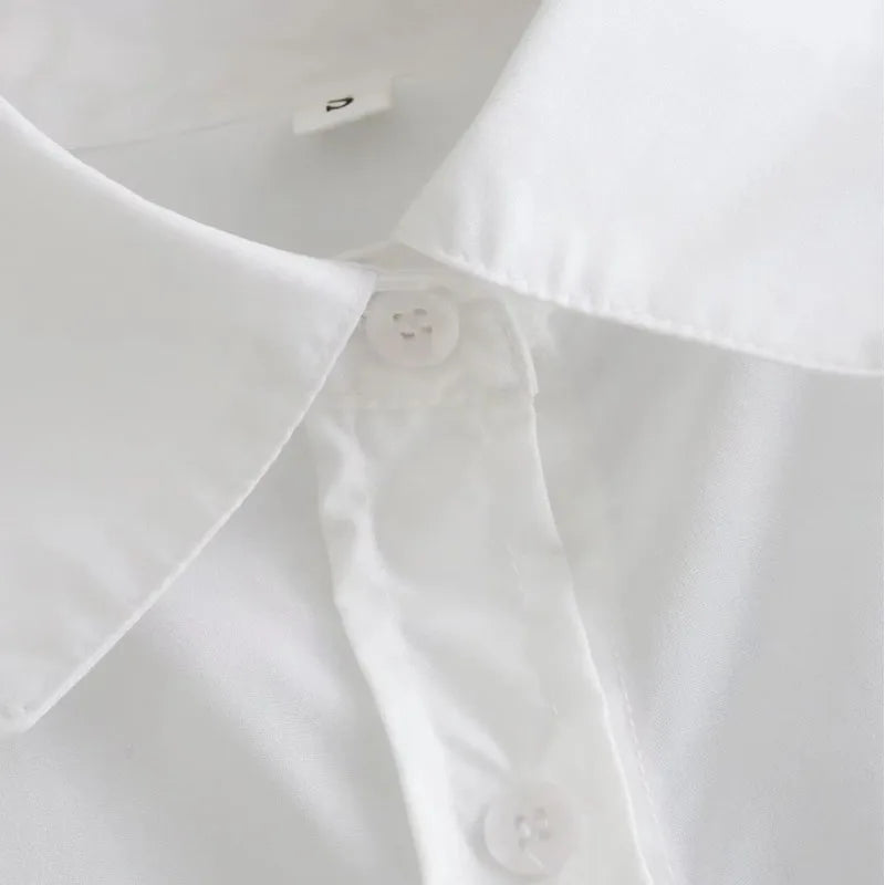 Cropped Button Short sleeve Crop top