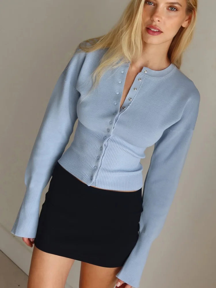 "It Girl" Waist-Detail Cardigan