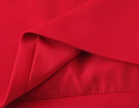 Red High Waist Pleated Mini Skirt