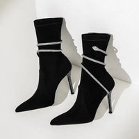 Serpentina Velvet Heel Boots