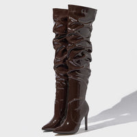 Chocolate Drip Stiletto Boots
