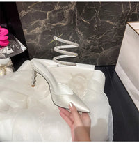 Luxury Rhinestones Snake Coiled Pumps