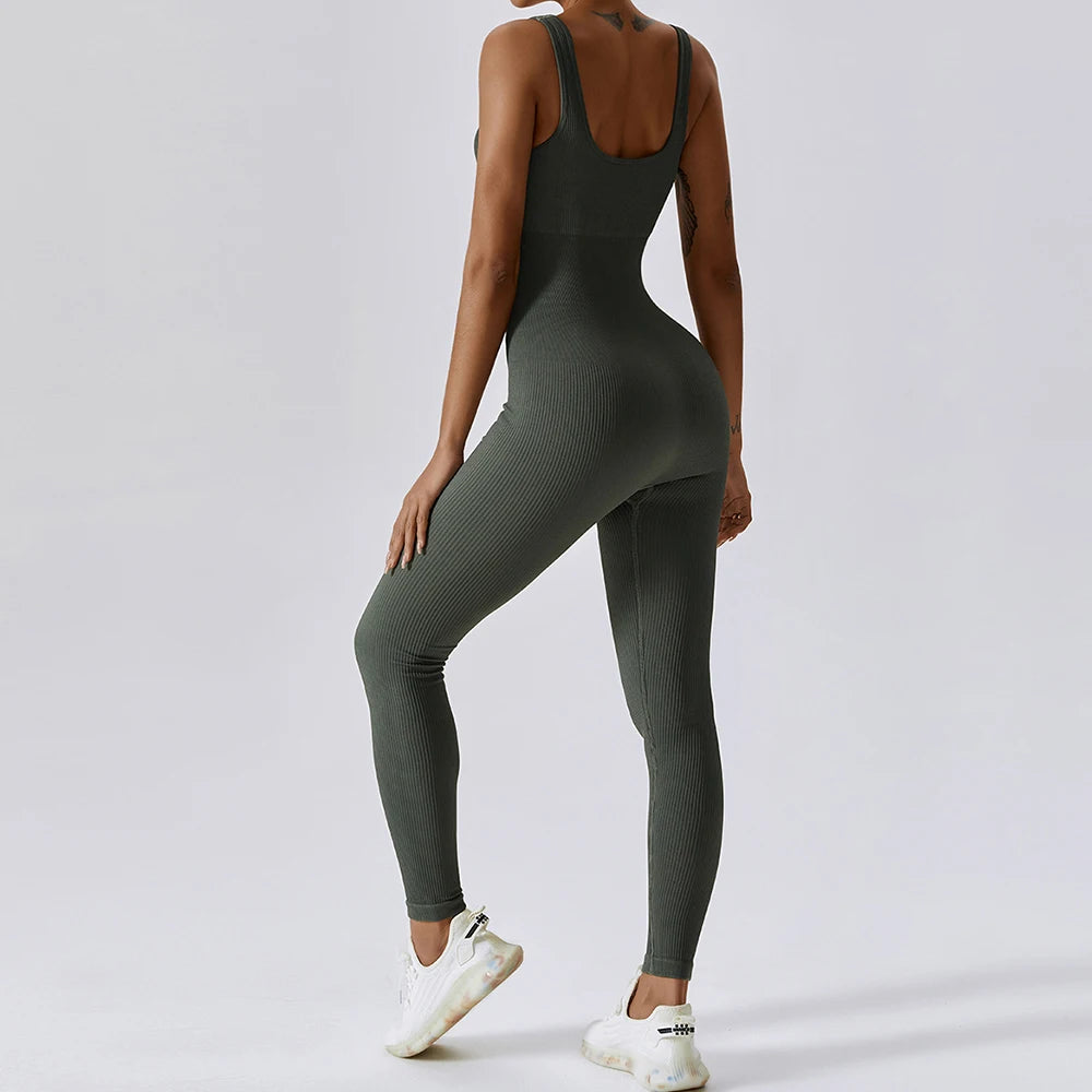 Seamless One-Piece Yoga Jumpsuit