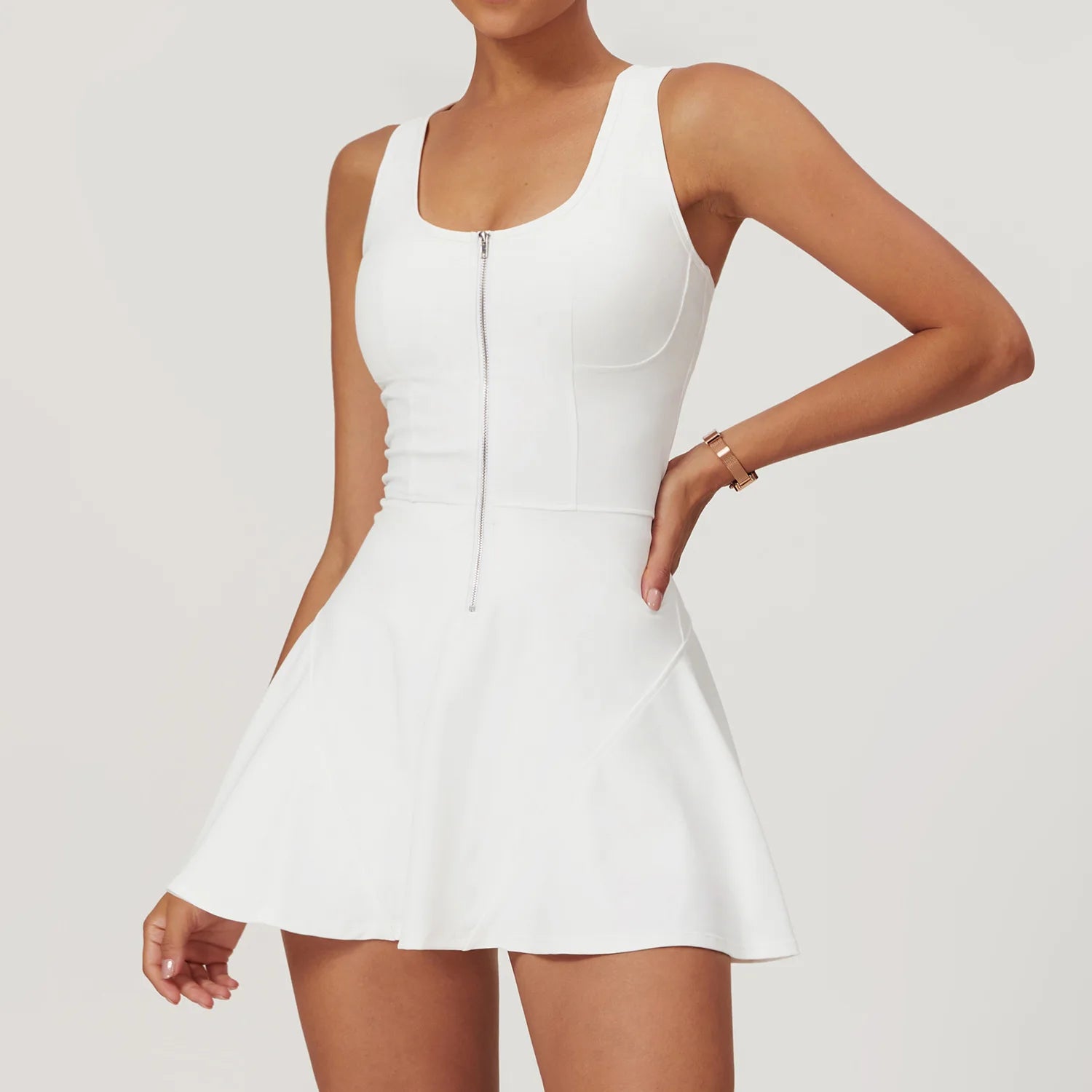 Zipper One Piece Fitness Workout Romper