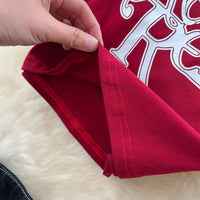 Strapless Letter Embroidery Retro Sexy 2pcs Set