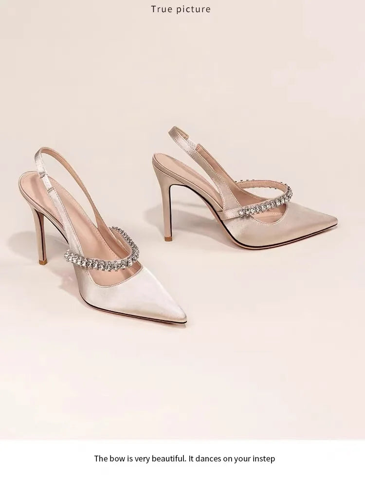 Water Diamond Pointed High-heels