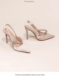 Water Diamond Pointed High-heels
