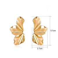 Big Metal Flower Shape Stud Earring