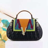 Embroidery Top Handle Designer Shell Shoulder bags