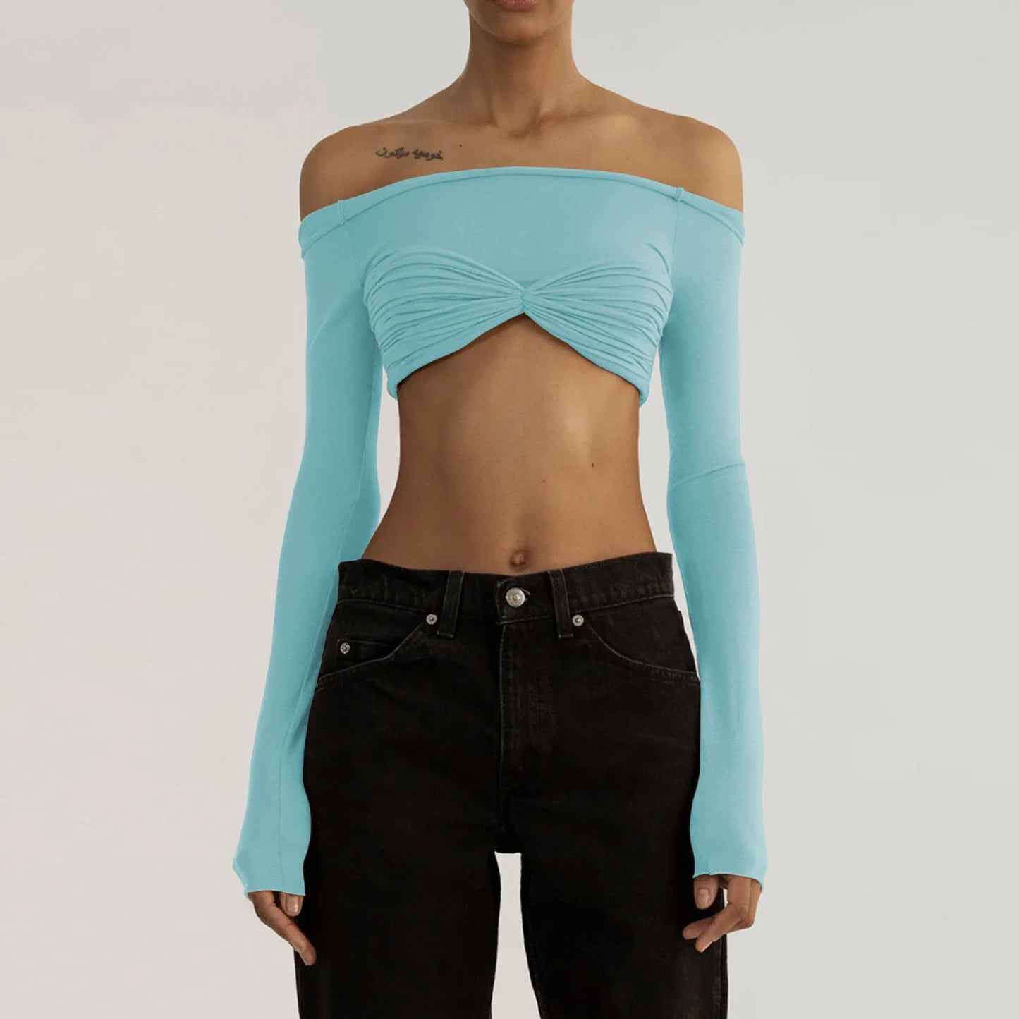 See Through Mesh Crop Top