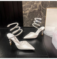 Luxury Rhinestones Snake Coiled Pumps