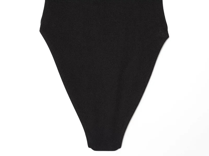 Black Sexy Backless Sleeveless Bodysuit