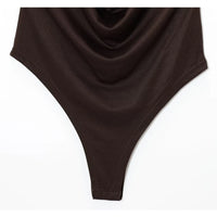 Gold Cuff Collar Sleeveless Bodysuits