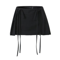 Tie Me Up Pleated Mini Skirt