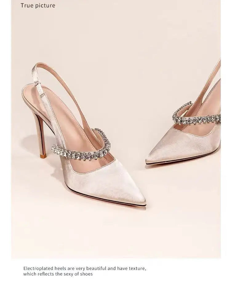 Water Diamond Pointed High-heels
