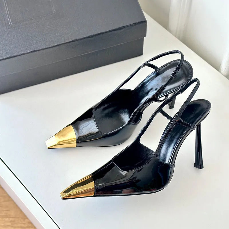 Gold Digger Slingback Heels