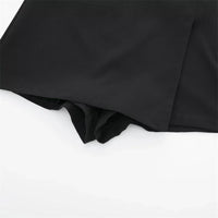 High Waist Mini Asymmetric Skort