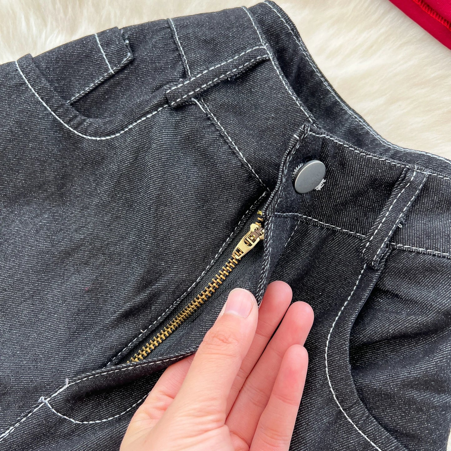 Strapless Letter Embroidery Retro Sexy 2pcs Set